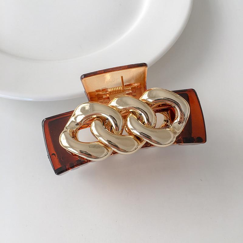 

Premium Quality Fashionable Hair Claw Clips In Vintage Square And Oval Designs StyleB