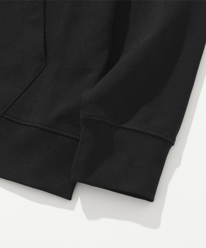 Xox 2-Way Semi-Overfit Sweat Zip-Up Hoodie [Black]