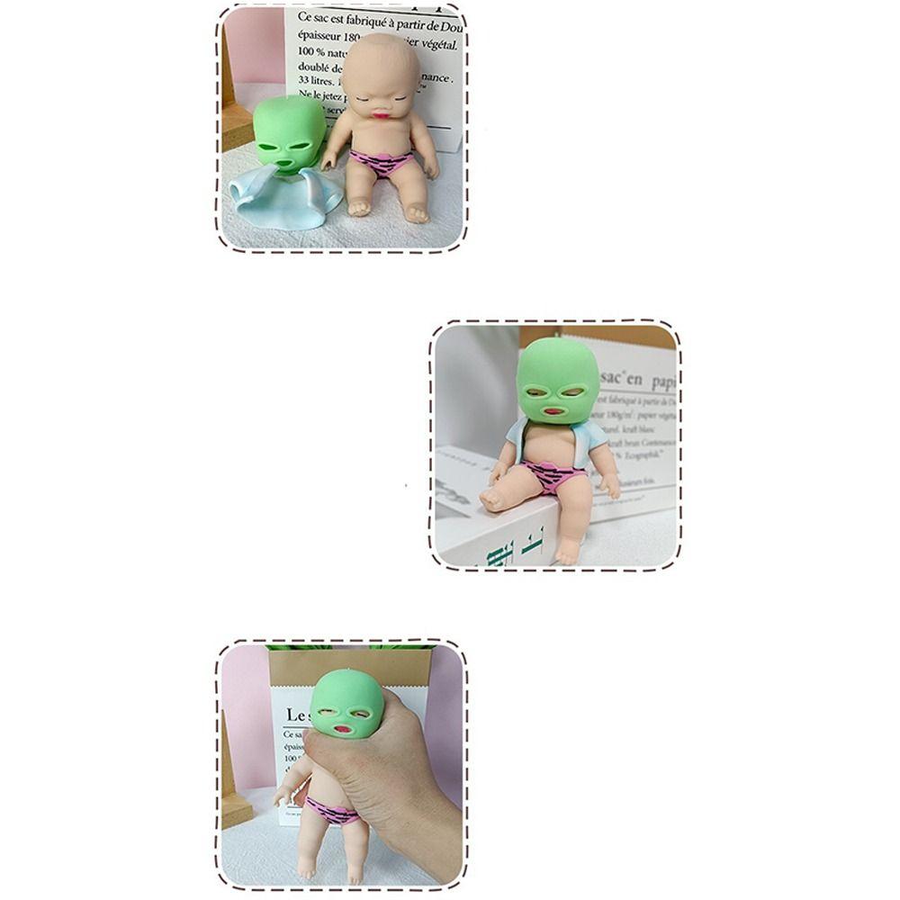 Sensory Toy Cartoon Fidget Toy Silicone Pinch Decompression Toy Masked Doll Squeeze Toy  Funny Toys