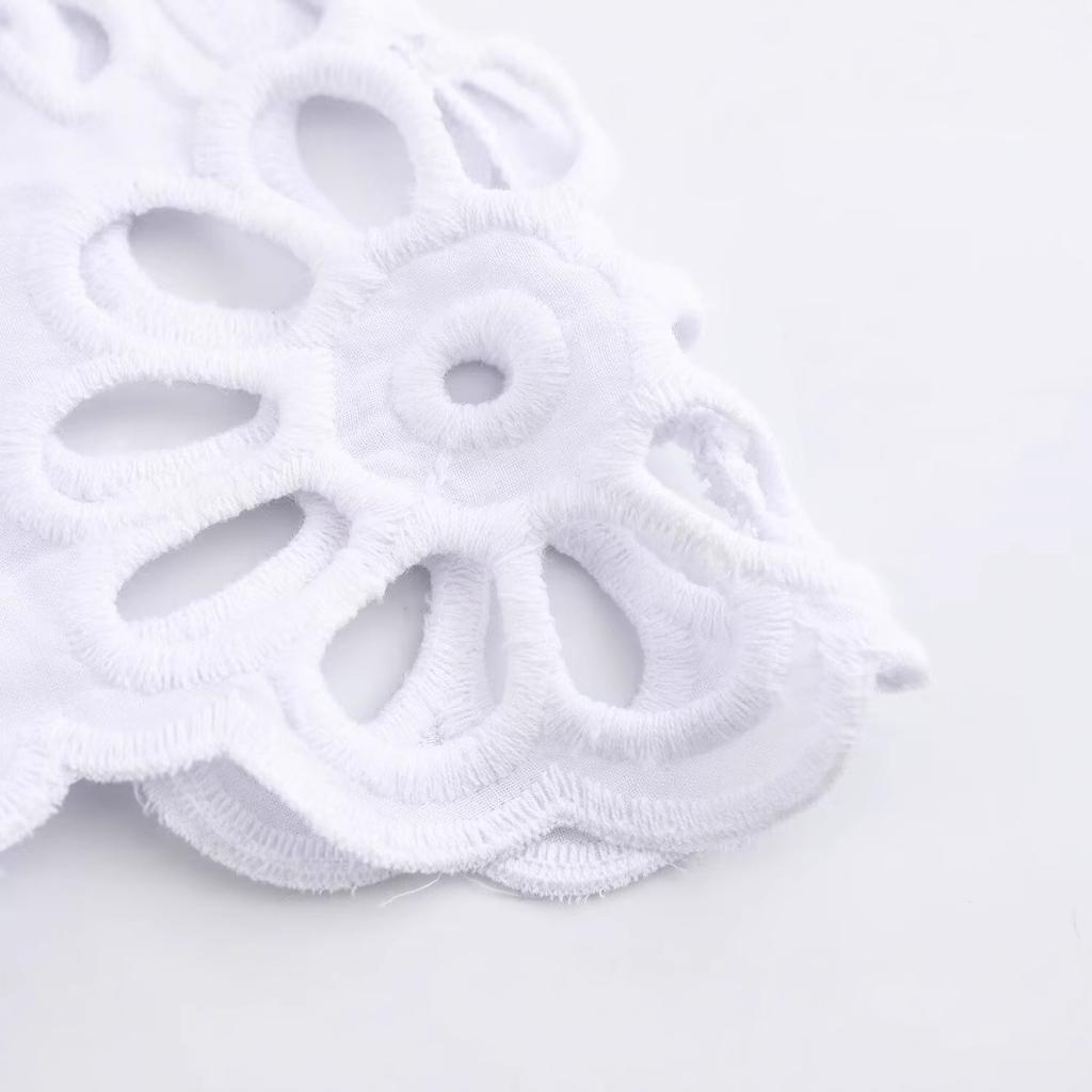Summer new product plus design suspender dress, foreign style cotton embroidery solid color women's dress