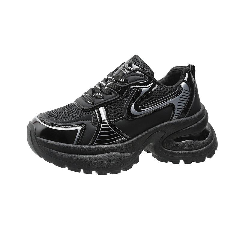 

Zhao Ruth, the same dad shoes for women in the spring of 2025, height increase, color matching, platform-soled casual sports shoes, versatile and com 35 чёрный