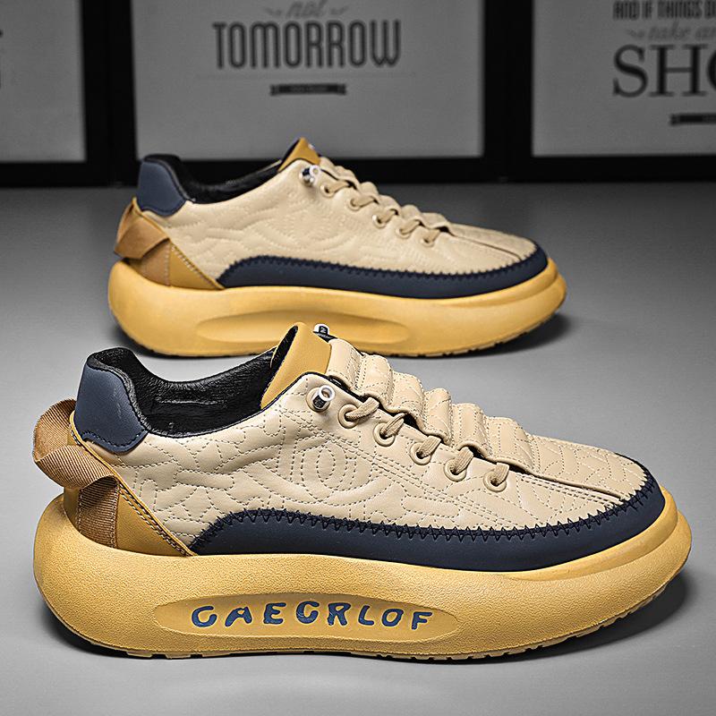 Winter new leisure sports running thick-soled heightening non-slip wear-resistant dad shoes
