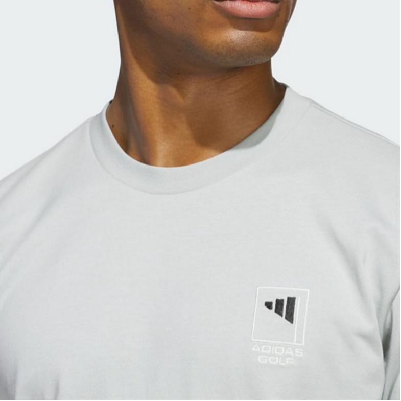 adidas Round Neck Breathable Versatile Sports Casual Short Sleeve T-Shirt Men Tops Gray JI9462