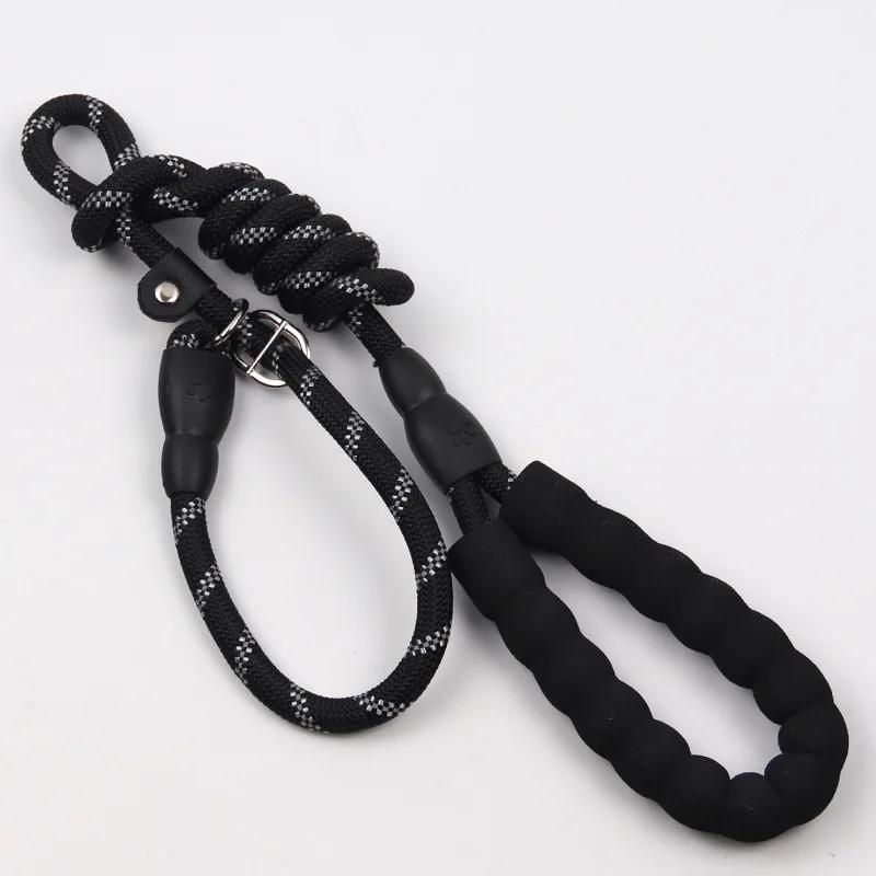 Reflective Pad Big Dog Leash for Training Walking Pet P Chain for Medium Large Dogs Malinois Collie Leashes Mascotas Accessories