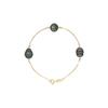 Bracelet - Pearls & Colors - 3 Tahitian Cultured Pearls 8-9 Mm - Yellow Gold 375/1000 - Length 18 Cm - Quality A+
