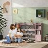 Kinder-Aufbewahrungsregal, Regal für Spielzeug und Bücher, zum Aufräumen, 8 herausnehmbare Boxen, pink