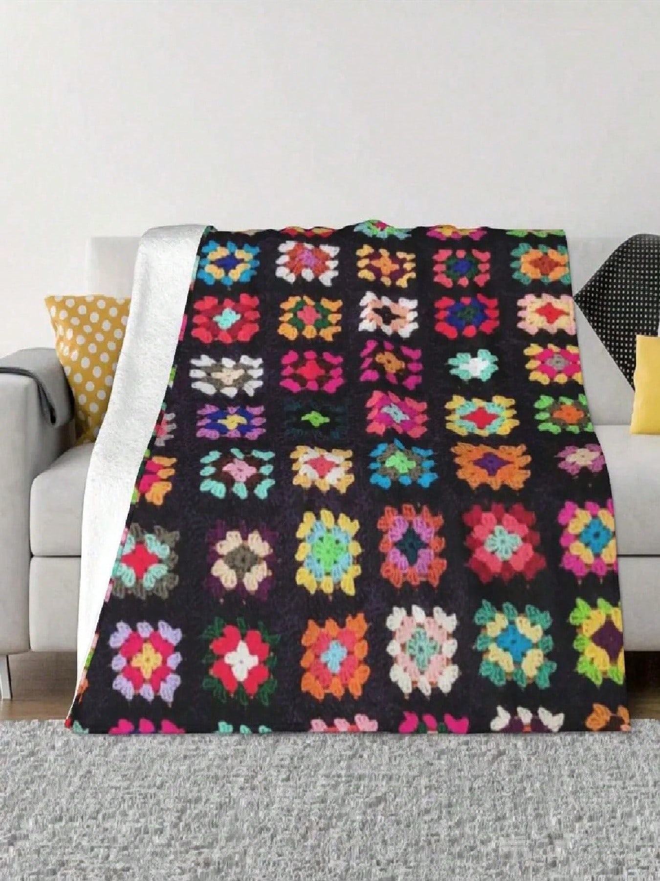 Roseanne Blanket Inspired Design An Ultra-Soft Micro Fleece Blanket 75X95CM серый