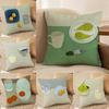 Abstract Simple Life Art Pattern Pillow Case Printed Brushed Fleece Pillow Baby Skin-Touch Eco-Friendly Dye-Sublimat