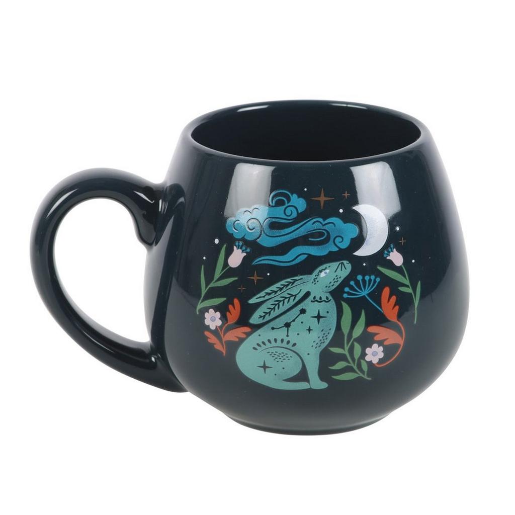 Something Different Midnight Hare Rounded Mug