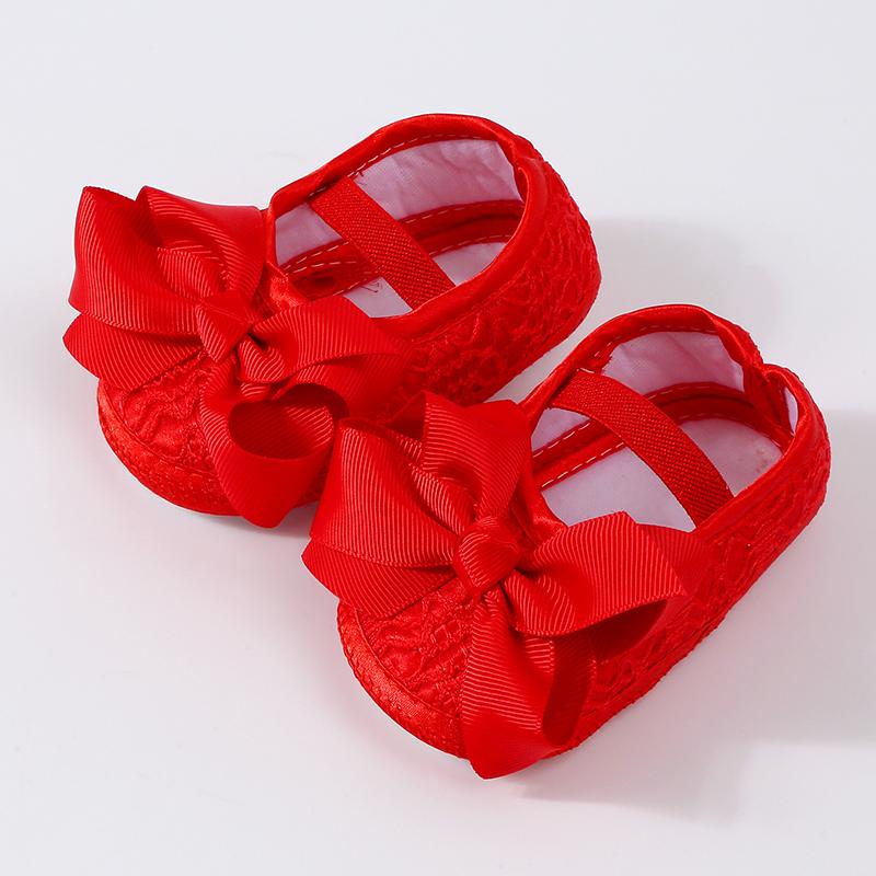 Baby Shoes Headband Set, Cute Bow Princess Shoes From Europe and America, 0-3-6-9-12 Months Baby Shoes Ins