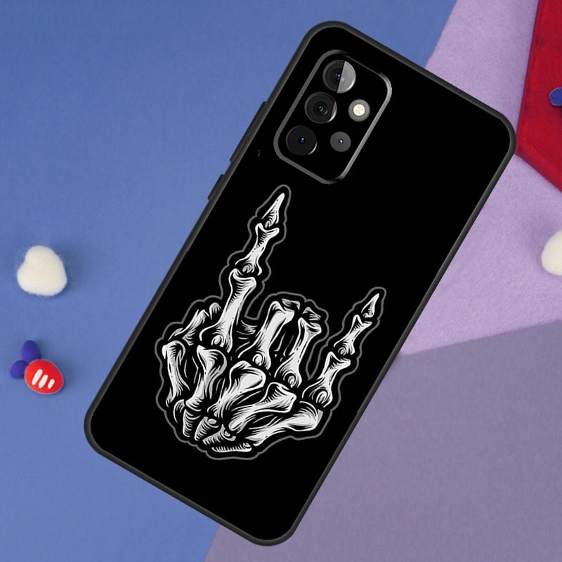 Skeleton Middle Finger Case For Samsung Galaxy A14 A56 A36 A26 A16 A06 A54 A34 A12 A32 A52 A13 A33 A53 A15 A35 A55