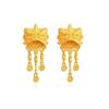 Dames Leeuwendans Kwast Oorbellen | Openwerk leeuwenpatroon, micro-diamant glans met magnetische sluiting