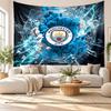 Arazzo da Parete Manchester City, Tessuto Morbido da Appendere, Sfondo Decorativo per Camera da Letto, Arte da Parete per la Casa