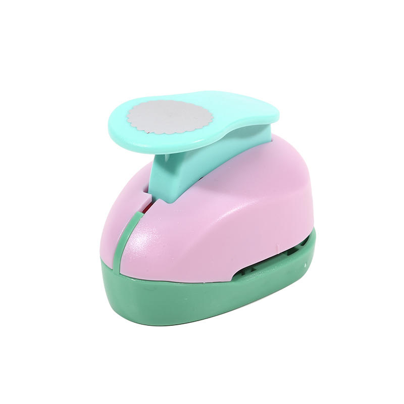Stamp Shaped Craft Lever Punch Circle Cutter Handmade Paper Hole Punch for Crafting Scrapbooking DIY Card Making