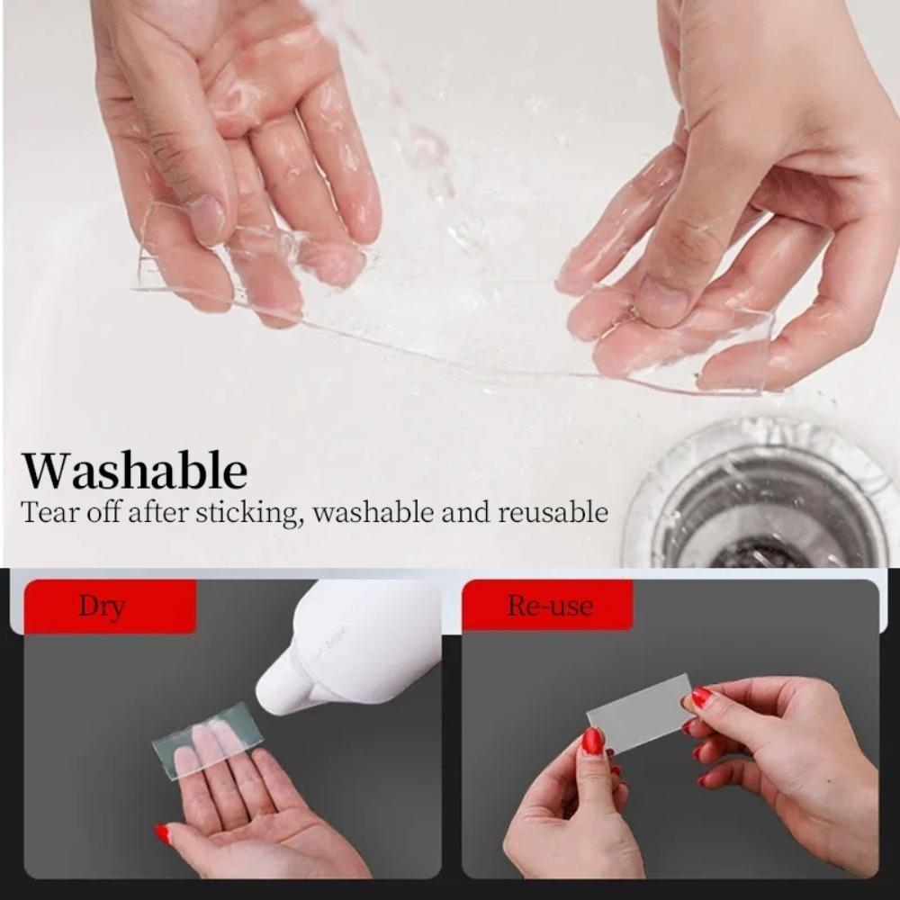1/2/3/5M 1Rolls Nano Tape Double Sided Adhesive Tape Waterproof Reusable Wall Sticker Cleanable Kitchen Bathroom Home Hardware Supplies