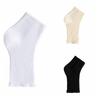 3Pairs Knitted Short Tube Socks Solid Color Mid-calf  Socks Women Breathable Bare Toe Socks  Lady