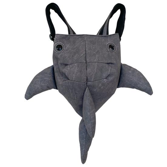 

Персонализированный рюкзак с акулой, модный повседневный рюкзак, дорожный рюкзак большой вместимости для мужчин и женщин (W) темно-серого