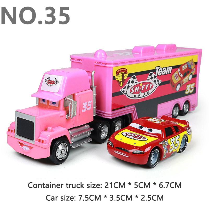 Pixar Cars Truck Model Car 1/55 Die Casting Eugene Carbureski Container Trucks Racing Toy Birthday Gifts Kids Toys Collectibles