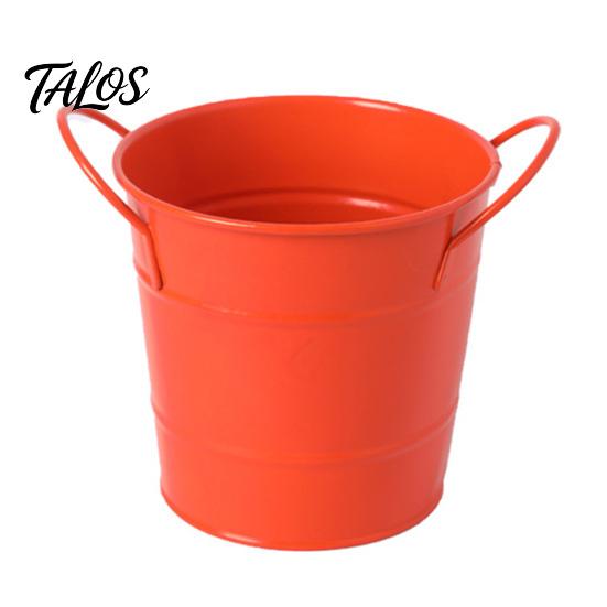 Talos Creative Iron Pen Holder, Rustic Desk Organizer for Office, Metal Pencil Cup Makeup Brushes, Small Storage Bucket Office And Home Use