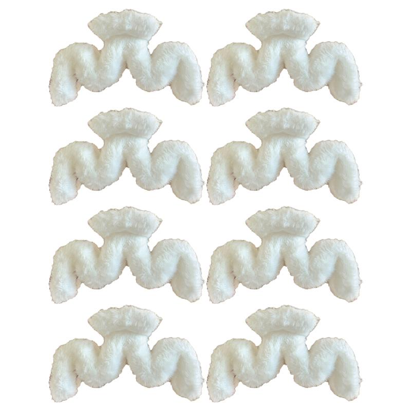 Oversized Plush Hair Clip Women Autumn Winter Wavy Hair Shark Clip Elegant Hair Accessories