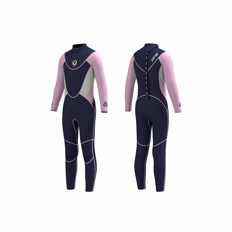 Yuanzu Barns 3 mm Helkroppsvåtdräkt med Långa Ärmar