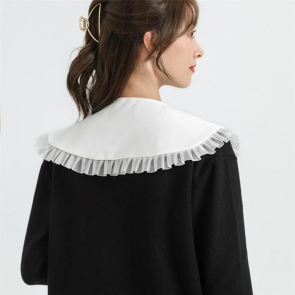 Women Novelty Big Lapel Fake Collar Dress False Collar Blouse Tops Shirt Detachable Collar Clothing Fuax Cols Accessory