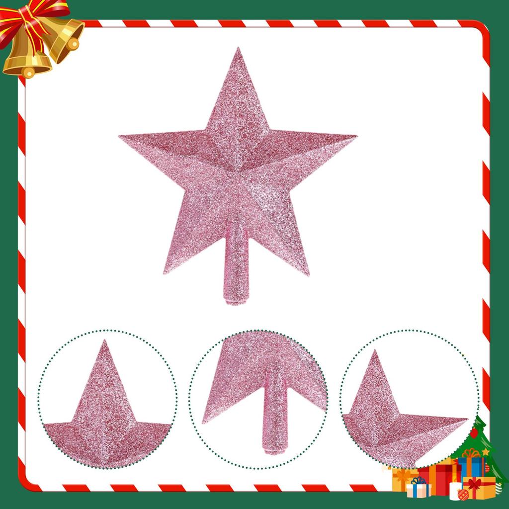 Christmas Tree Top Star Hanging Plastic Ornament Decorative Party Tree Topper for Christmas Home Window