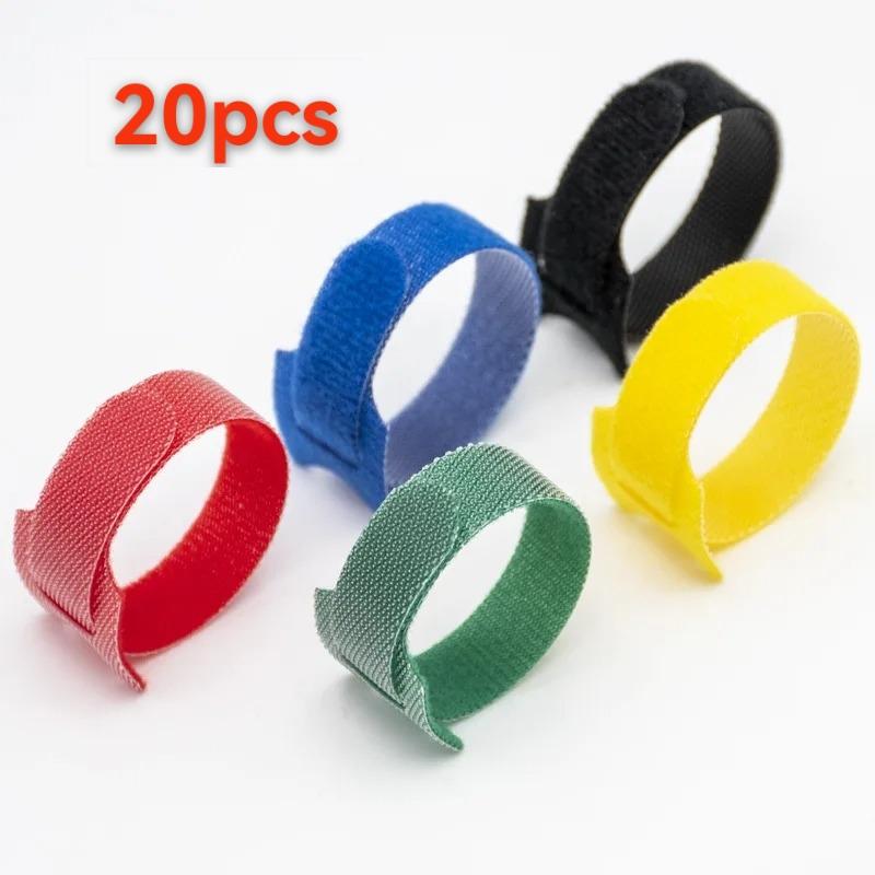 Releasable Cable Ties Black Nylon Loop and Hoop Fastener Tape Cord Straps Wire Organizer Multi-Purpose Bundling Wrap Tie