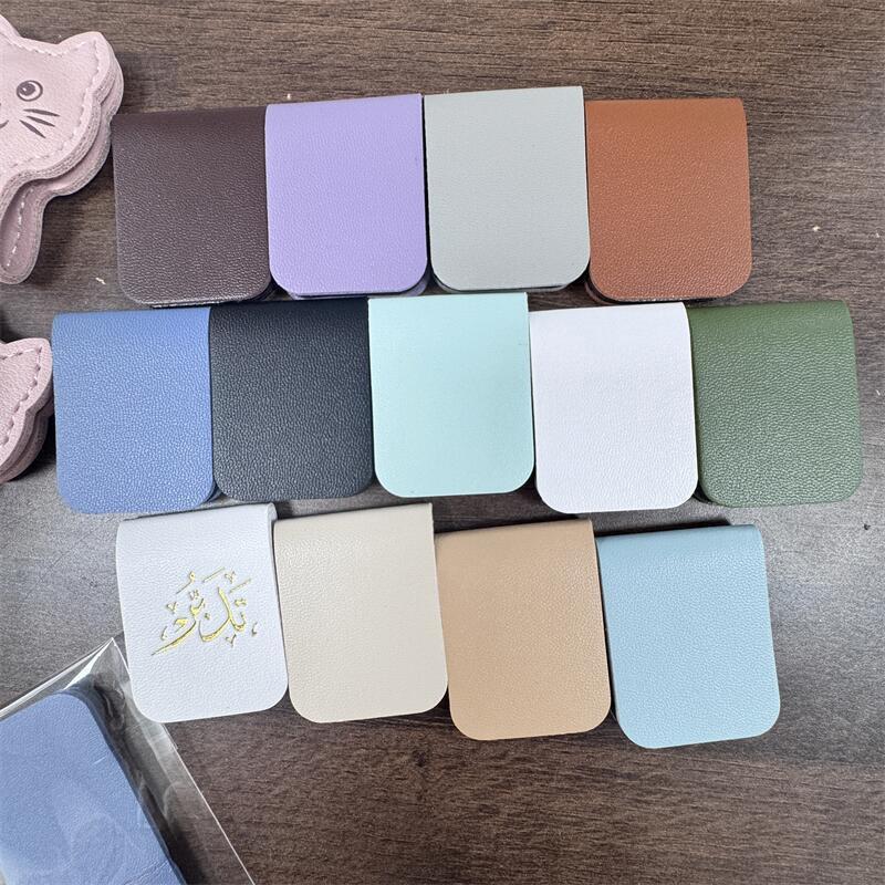 New Leather Magnetic Bookmark Rectangle Shape Diy Book Reading Tracker Elegant Diy Bookmark Book Reading