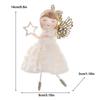 Angel Christmas Ornaments Glittering Fairy Tree Decor Pendant Small Fairy Doll With Lace Dress Party Decorating Supplies Holiday