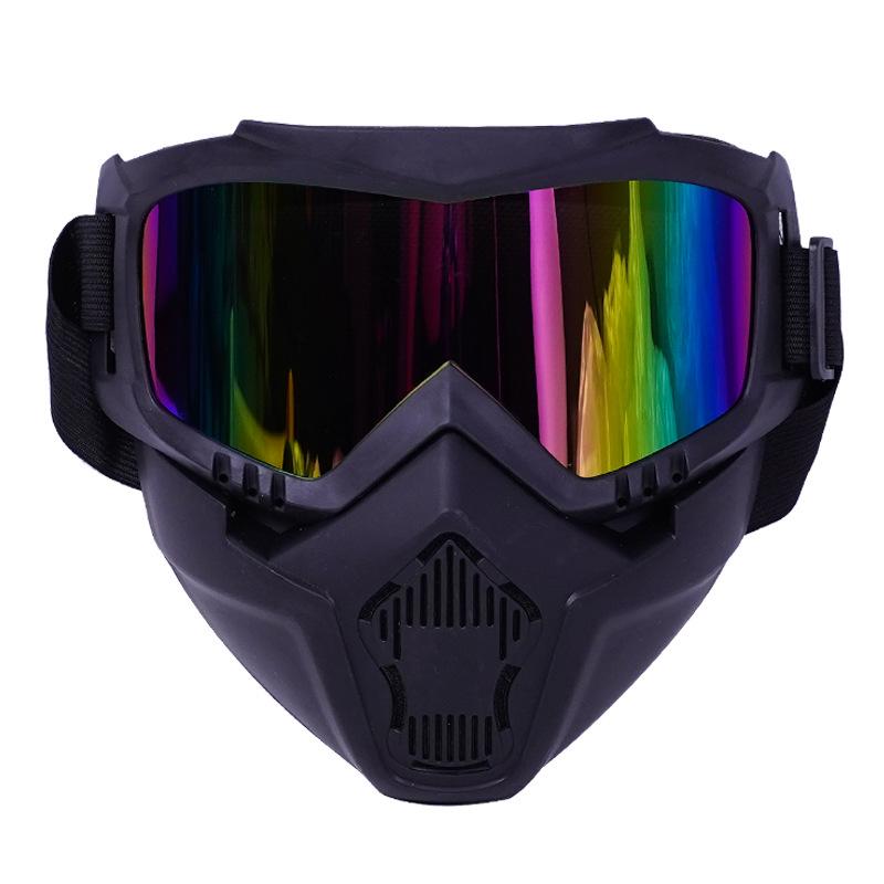 Harley Detachable Motorcycle Riding Goggles & Windproof Face Shield