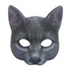 Lifelike Cat Half Face Cover Masquerade Halloween Cosplay Party Carnival Prop