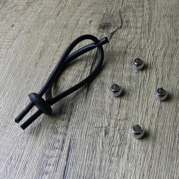Male E-stim Accessories Ring with Steel Beads Adjustable Conduction Loop