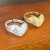 BF CLUB  Silver Color Rings for Women Fashion Geometric Handmade Irregular Heart Gold Ring Party Christmas Gift