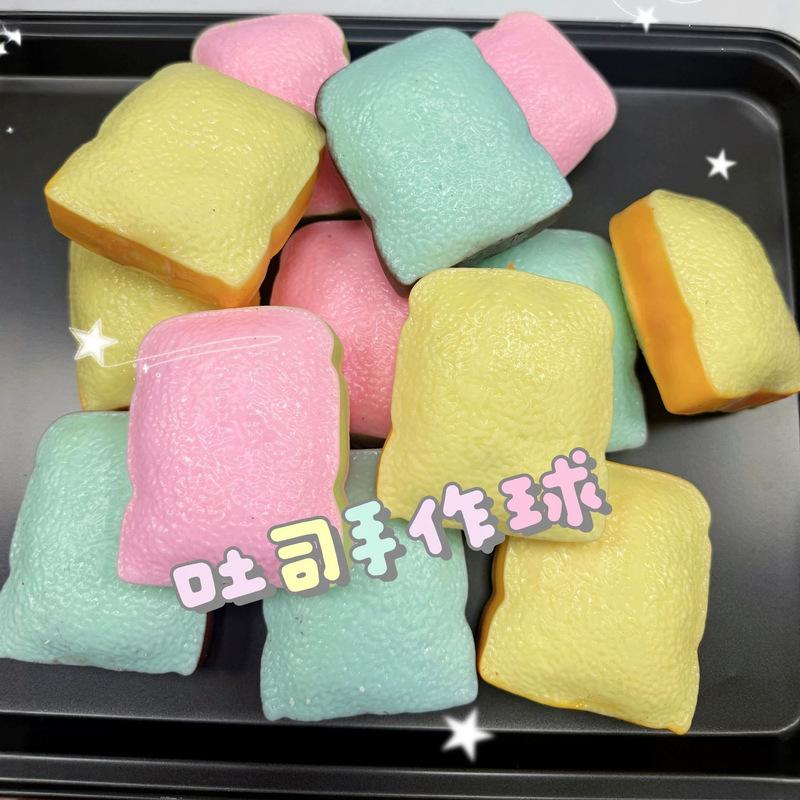 New Toast Squeeze Squishy Toys Decompression Toys Slow Rebound Stress Relief Food Fidget Pinch Toy