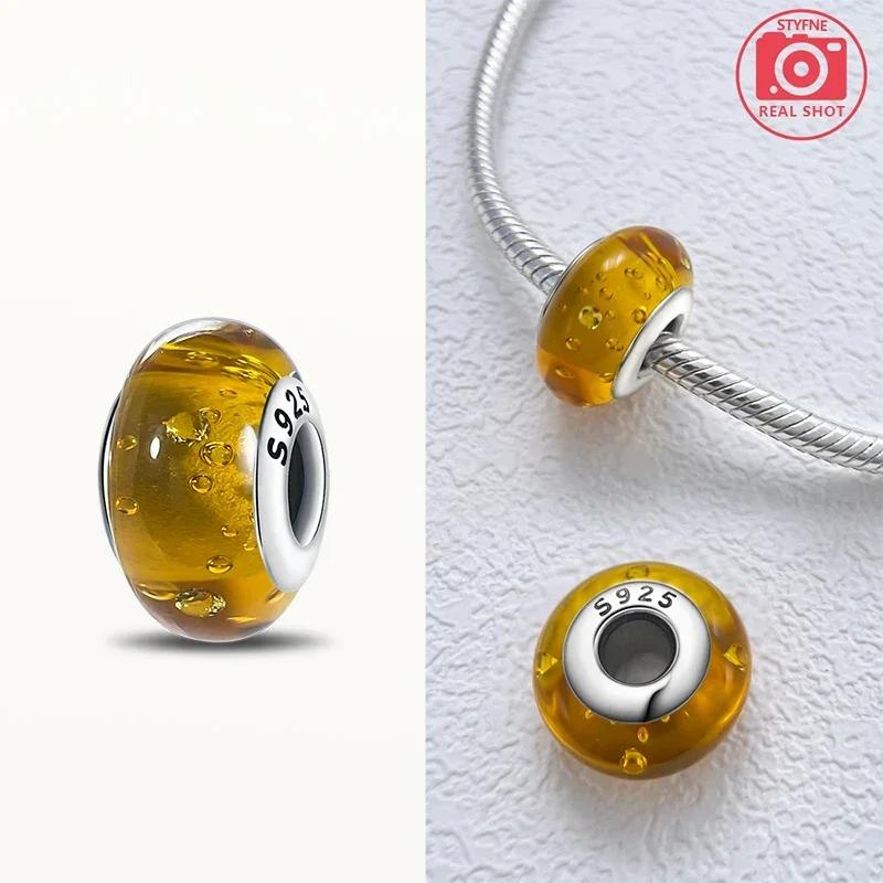 Coppereffervescence Murano Glass Original Colored Beads Fit Original Charm Bracelet Fine Jewelry Diy Giftsfor Women