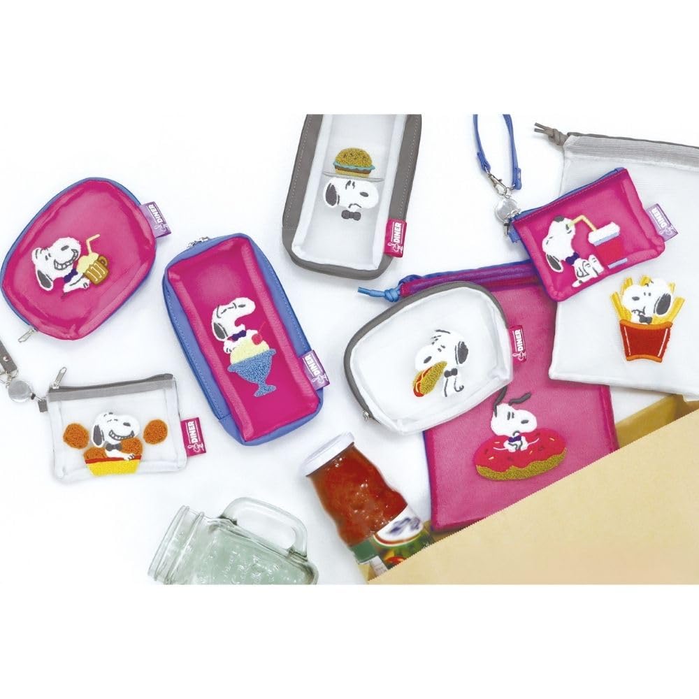 Marimo Craft Snoopy Mesh Series Mesh Pass Case, Drink, Approx. W115 x H80 x D10mm SPPS-119