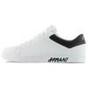 Leather Lace-Up Low-Top Fashion Sneakers Men Sneakers White Black XUX145XV598K488