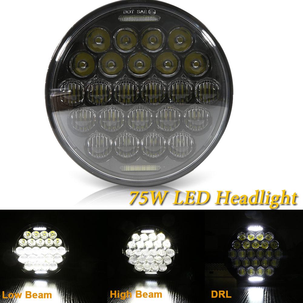 LED Motorbike Auxiliary HeadLights 5.75" LED Scooter Headlamp Assembly Motorcycle LED Headlight for Harley Motorcyle