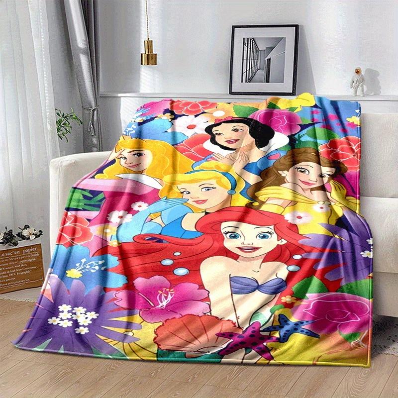 1pc Princess Printing Blanket - Soft, All-Season Throw for Living Room, Bedroom,Personalized Gift with Adorable Cartoon Design