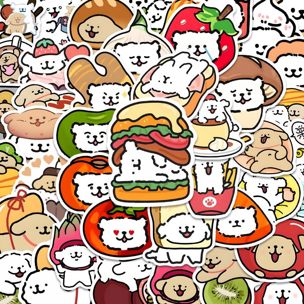 

80pcs Cute Line Dog Stickers DIY Decal for Laptop Luggage Skateboard Guitar Graffiti Toy Kids Art Craft