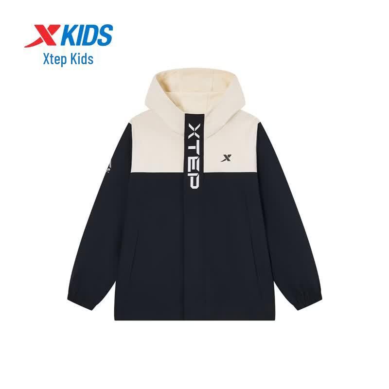 XTEP Kids' Hooded Windproof Soft Shell Jacket