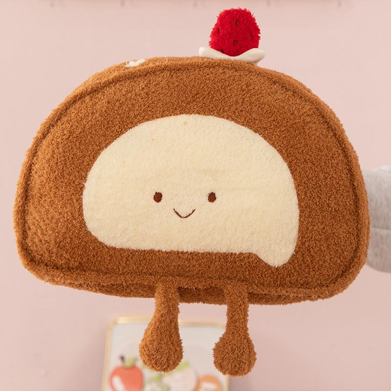 Cartoon Soft Swiss Roll Plush With Pp Cotton Filling For Kid Home Decor