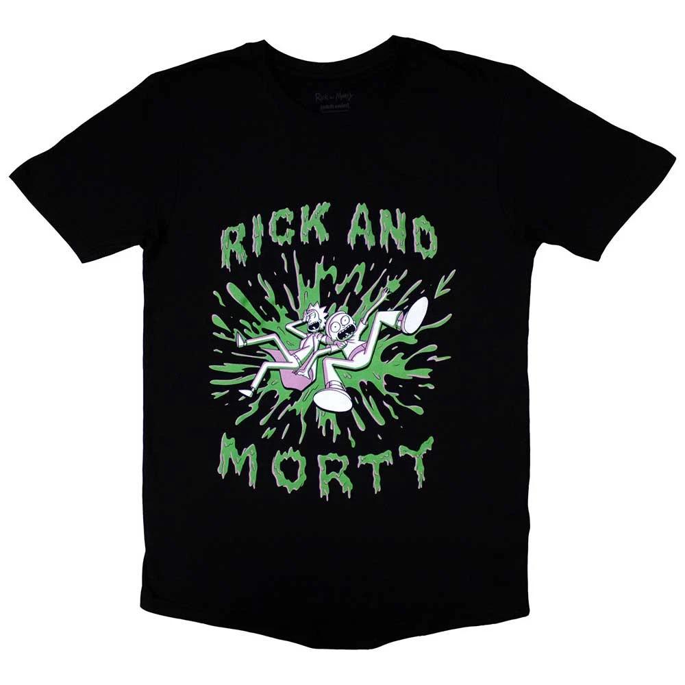 Rick & Morty Green Splat Official T-Shirt Mens S