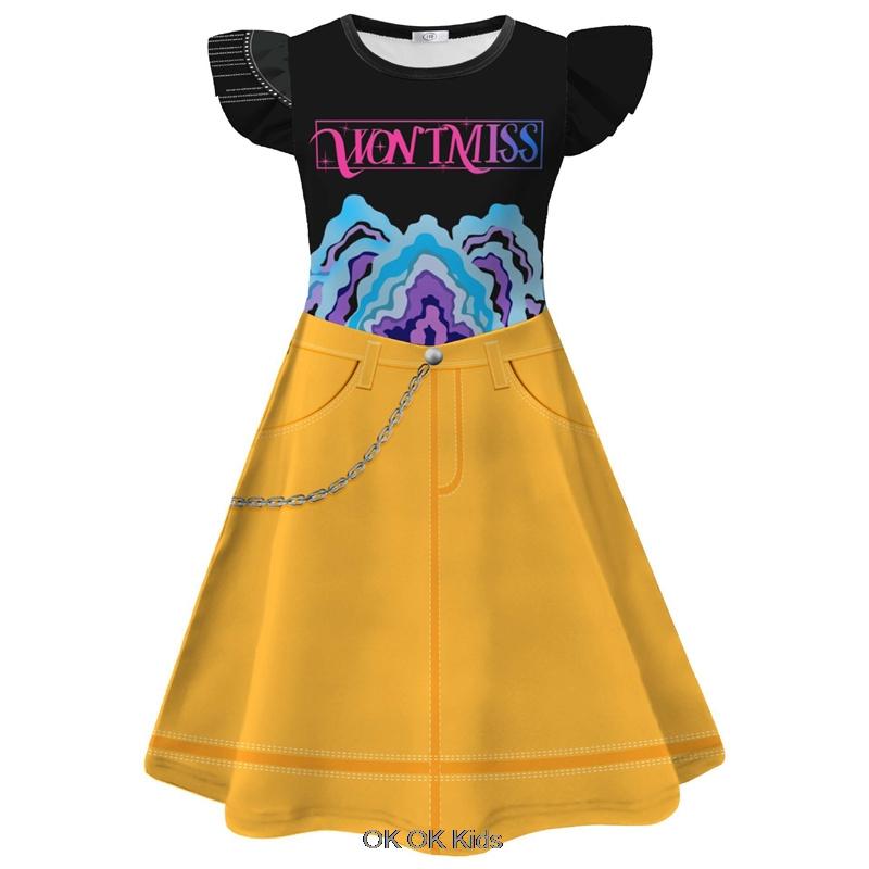 Cosplay Kostuum Rumi Mira Zoey Kinderkleding Baby Meisjes Cartoon Jurken Kinderen Casual Meisjesjurk En Tas Vakantiecadeaus kids 150 orange
