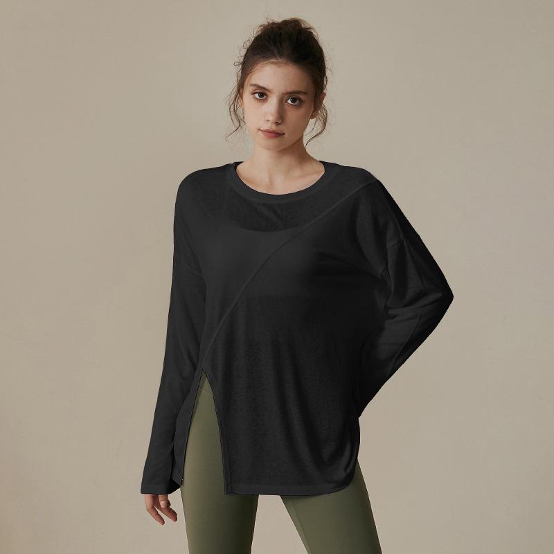 Top Fitness da Donna Estivo a Manica Corta, Vestibilità Larga, per Yoga & Pilates