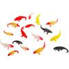 X Hot Popcorn 40Pcs Mini Koi Fish Mini Goldfish Figurines Miniature Koi Fish Tiny Fish Fairy Garden Supplies