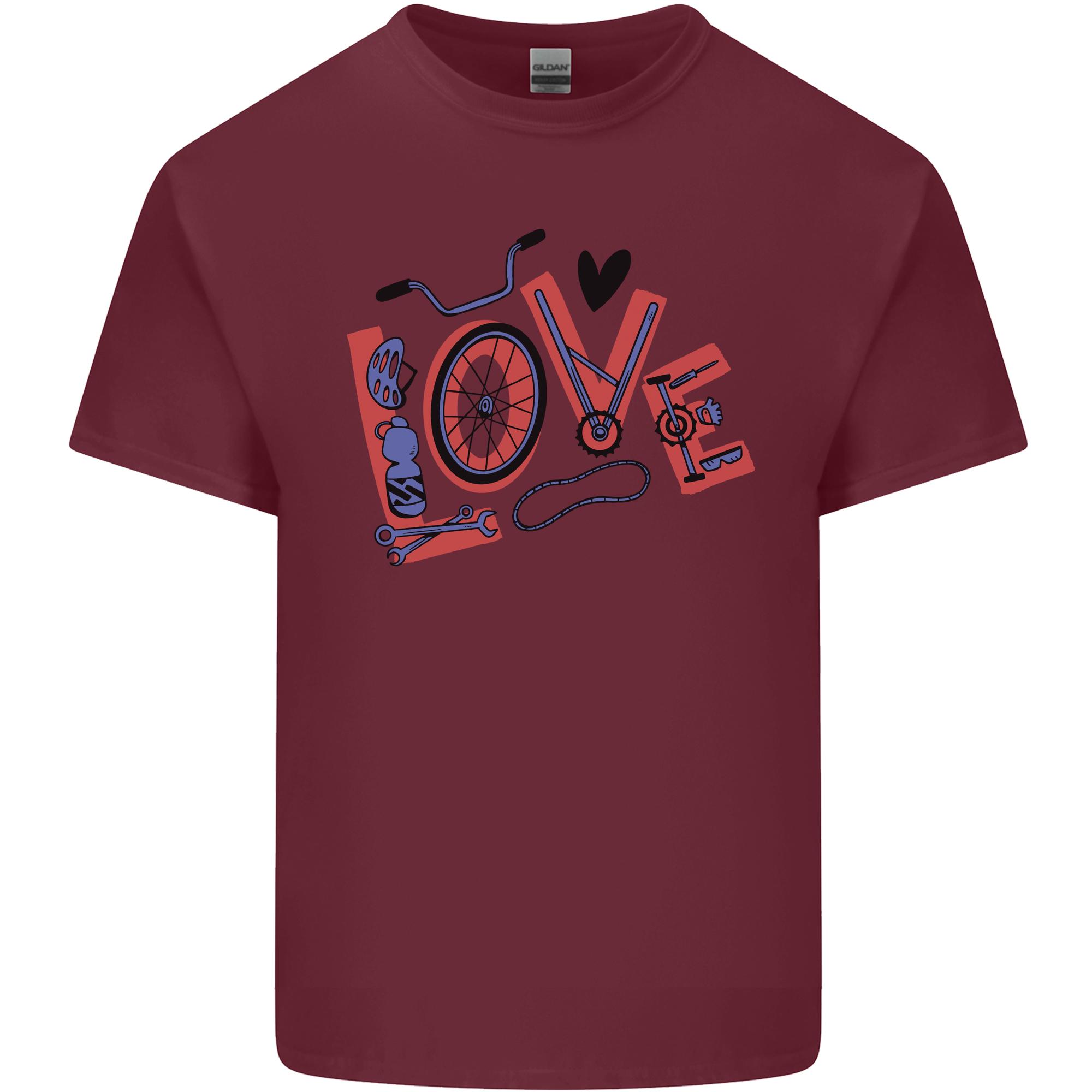 Love Cycling Funny Bicycle Bike Unisexs Light Cotton TShirt S