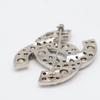 Used Returns accepted within 3 days Beautiful condition CHANEL Chanel Coco Mark Rhinestone Brooch SP A12V Brooch Silver Ladies