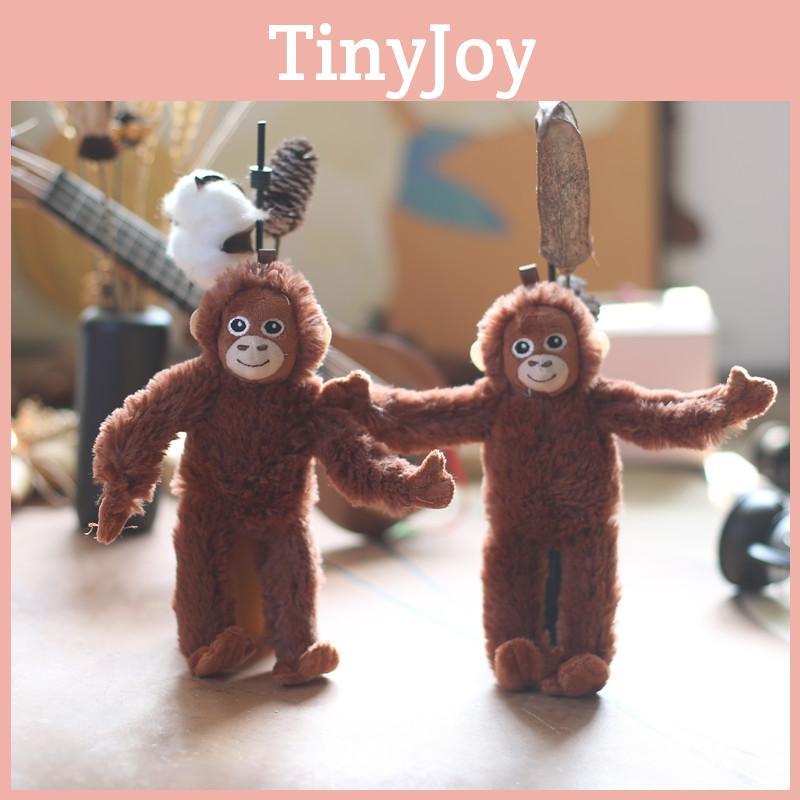 Cute Adorable Monkey Plush Toy Keychain Soft Stuffed Animal Doll For Bags 20cm